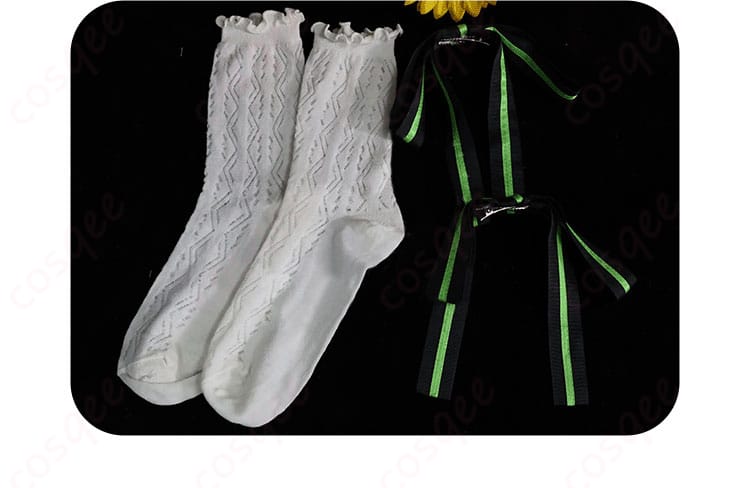 小豆沢こはねの「レモネードで一休み♪」コスプレ衣装に付属するソックスの装飾。衣装の一部としてバランスよくデザインされた。