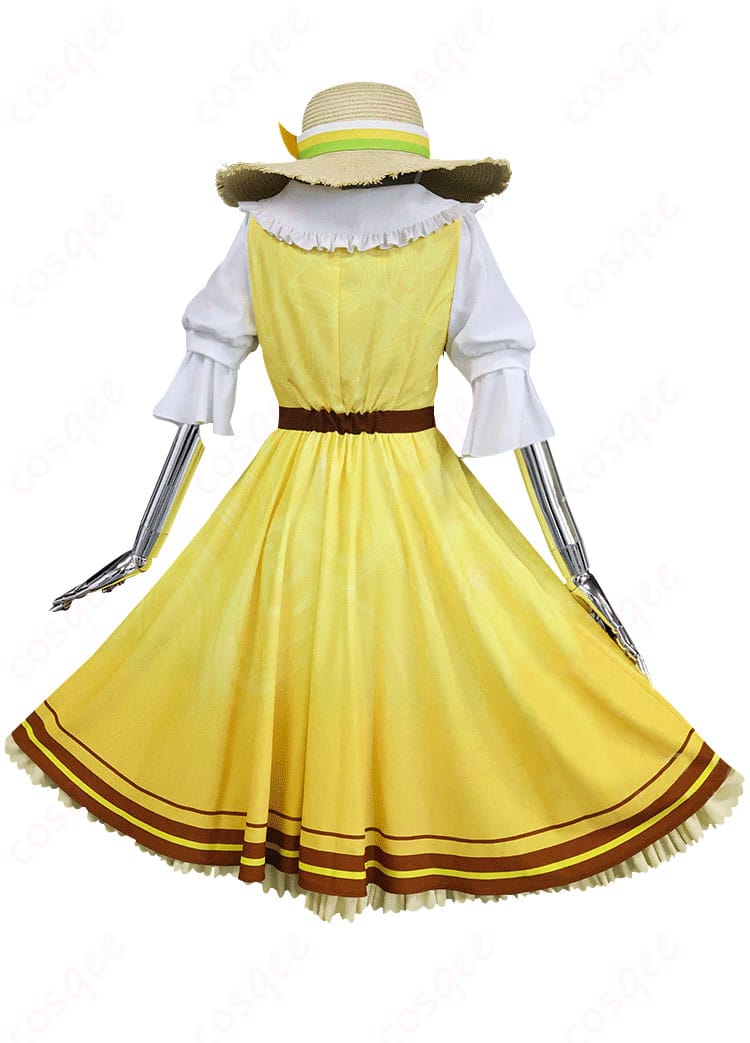 「レモネードで一休み♪」コスプレ衣装の背面画像。衣装の背中のデザインと背中部分のディテールが確認できる。