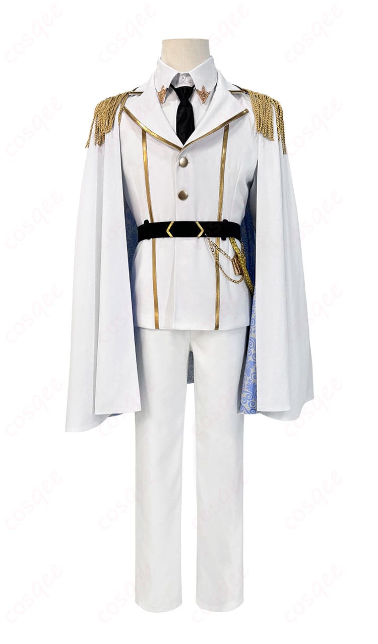 商品正面画像。ブルーロックの潔世一を象徴するコスプレ衣装の全体的なディテールがよくわかります。