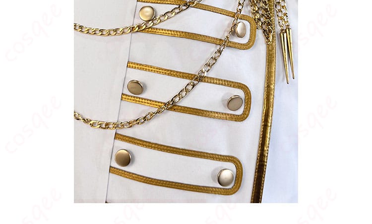 門襟部分の衣扣装飾デザイン