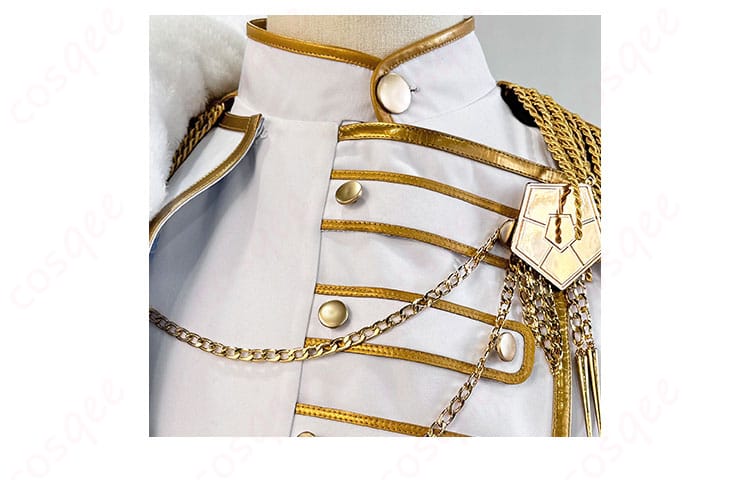 御影玲王コスプレ衣装の衣領装飾