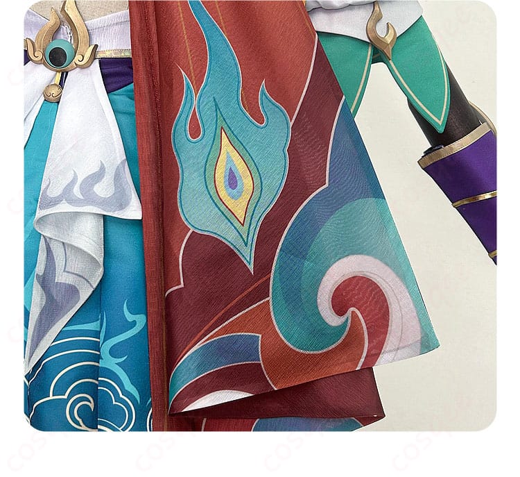 雲璃 コスプレ衣装の衣裳の裾の装飾。美しいラインと流れるようなデザインが特徴です。