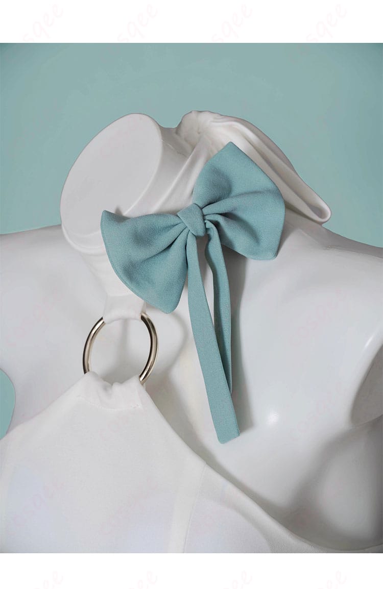 エレシュキガル 9周年水着コスプレ衣装の首飾りの装飾細部。高品質なアクセサリーを強調。