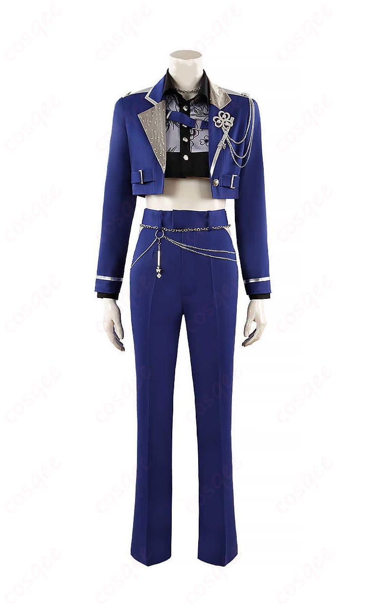 桐谷遥の「going upstairsガチャ」コスプレ衣装正面の全体像。細部まで再現された衣装と装飾。