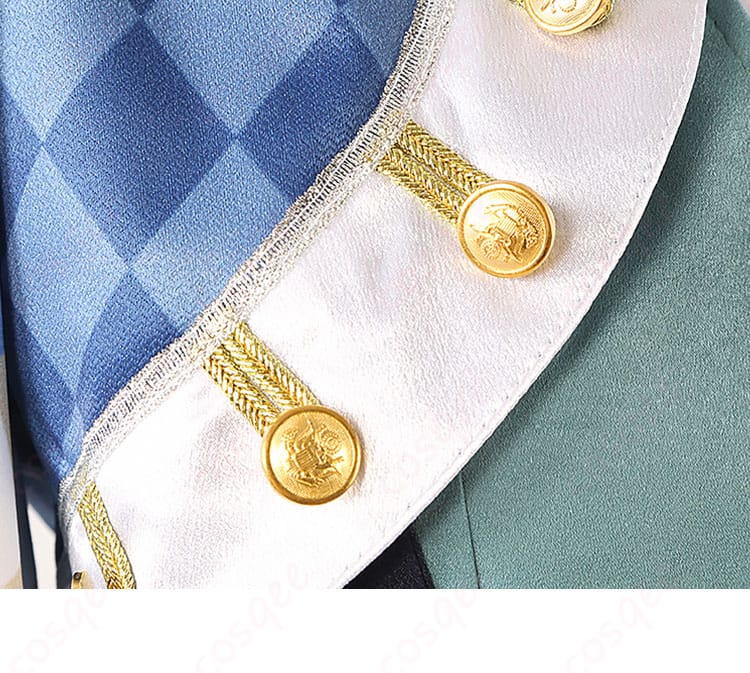 デュース・スペード コスプレ衣装 衣领纽扣装饰ディテール - ツイステ コスプレ衣装