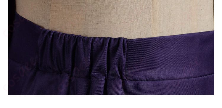 セフィーロコスプレ衣装のスカートの上部ディテール。装飾やデザインのディテールを強調。