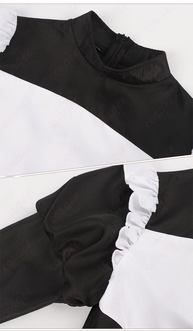 サティ コスプレ衣装 立体的な領口と袖の装飾詳細