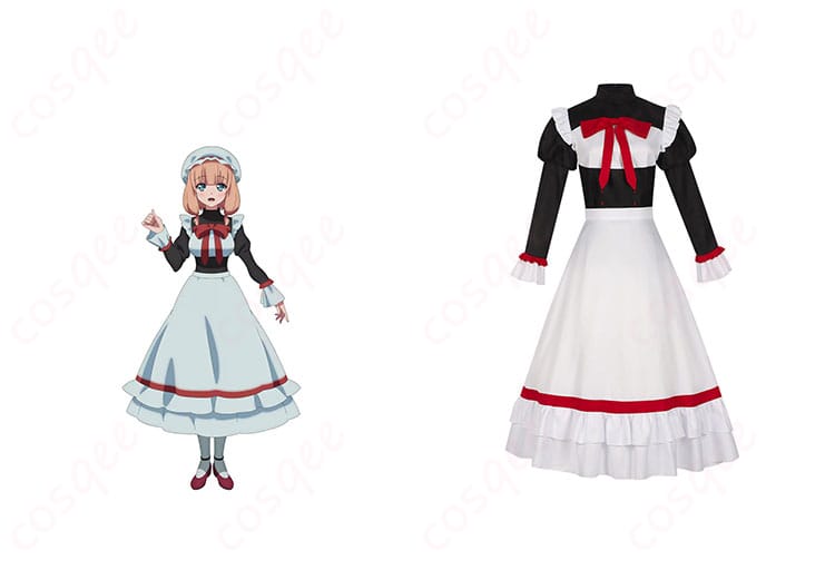 「魔王軍最強」サティ コスプレ衣装 正面とキャラクターを融合した写真