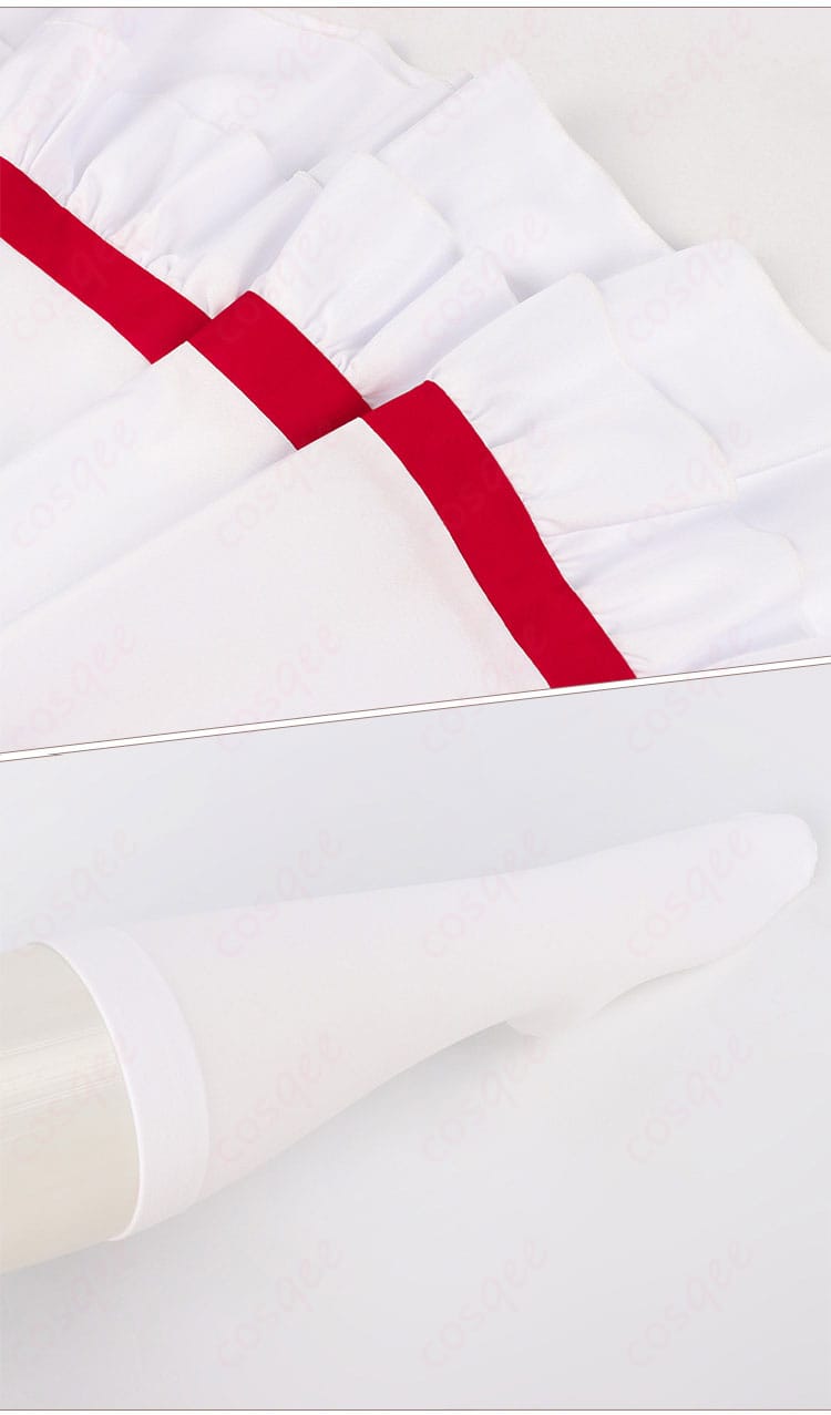 サティ コスプレ衣装 スカートと靴下の装飾詳細 ファッション性を高める