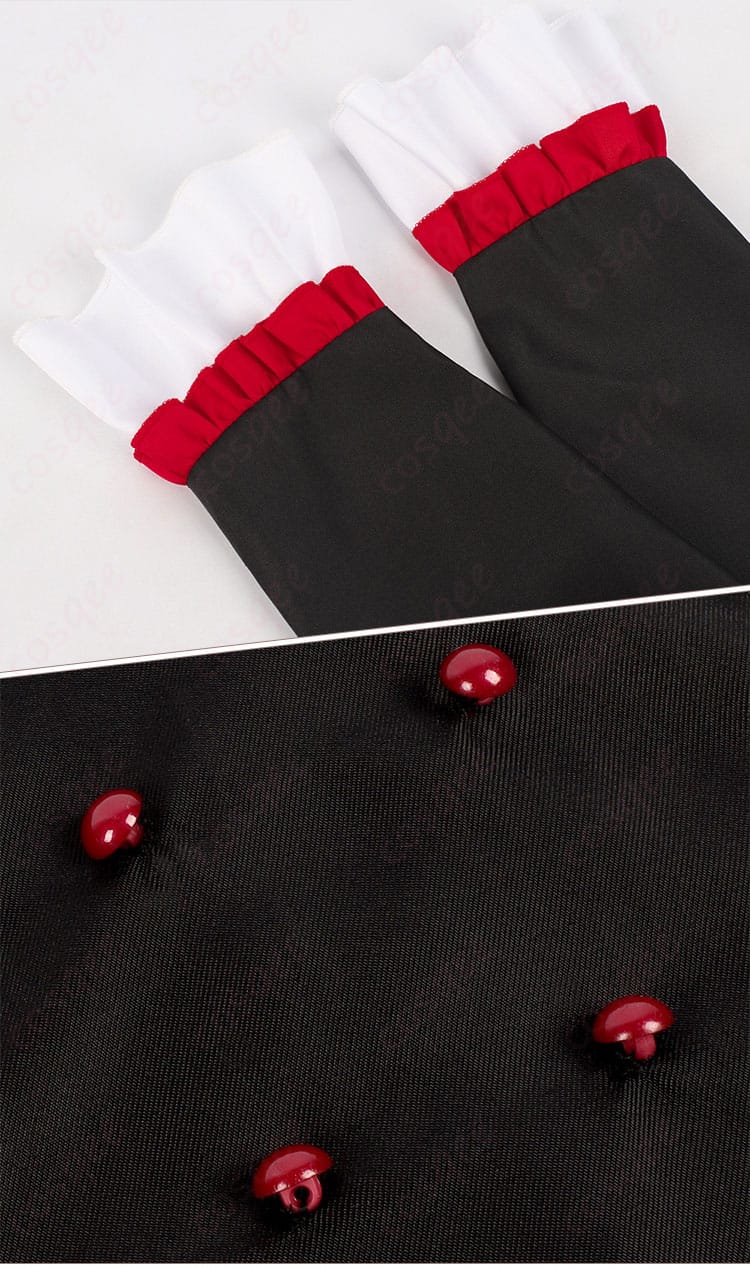 サティ コスプレ衣装 袖口とボタンの装飾細部 高精度な再現