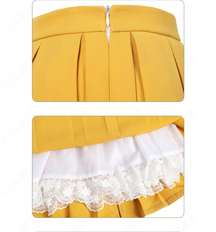 木之本桜 コスプレ衣装 衣チェーンとスカートの装飾 - 高精度で再現された衣装の細部。