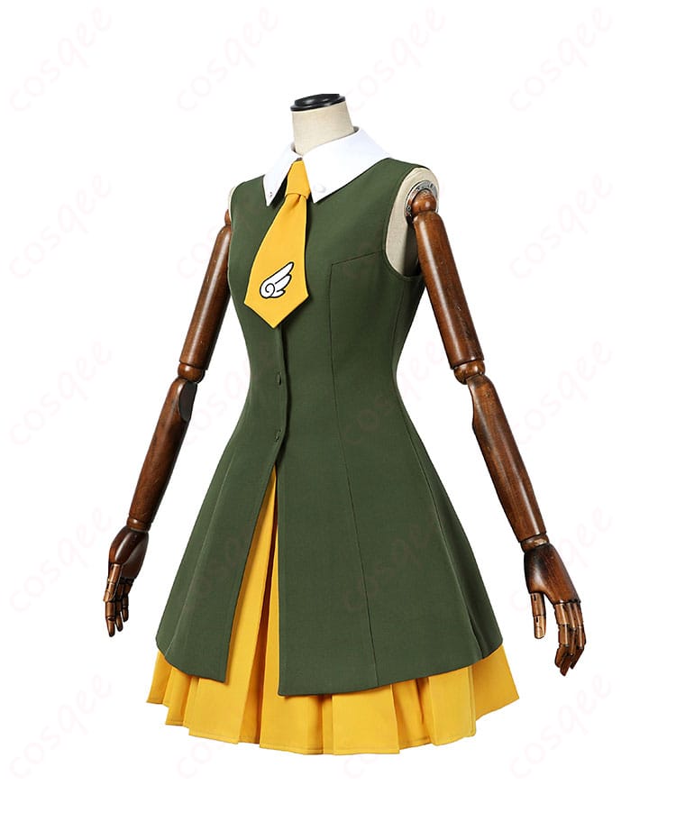 木之本桜 コスプレ衣装 サイドビュー - 着用時のディテールと美しいシルエット。