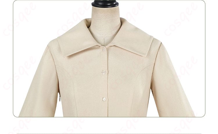 领口装饰细节图。秋冬私服コスプレ衣装の特徴的な領口装飾、高い品質感が伝わる。