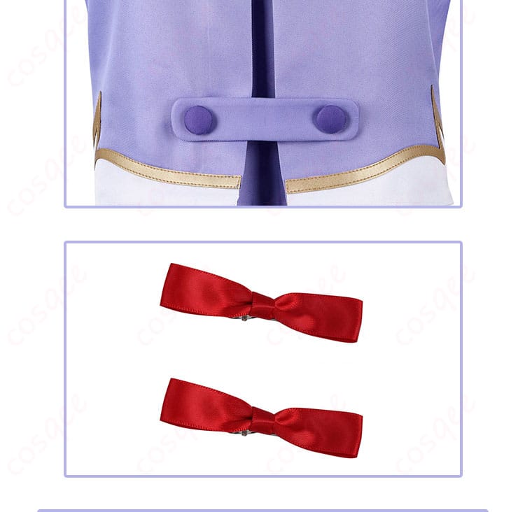 服装背面と髪飾りの装飾詳細 - 未来日記 我妻由乃 コスプレ衣装