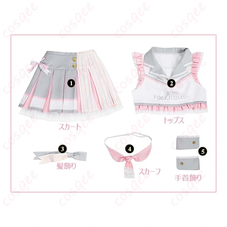 ラブライブ！ 南ことり チアガール衣装 ポップ可憐で写真映えする動きやすいコスプレ - 4枚目の画像