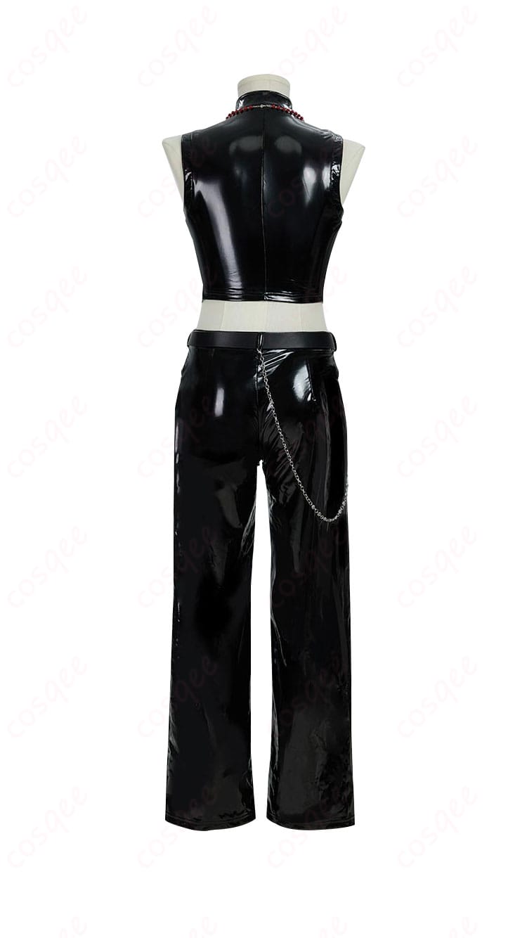 デスノート メロ コスプレ衣装の背面写真。細部まで再現されたデザインとファスナーが映える美しい仕上がり。