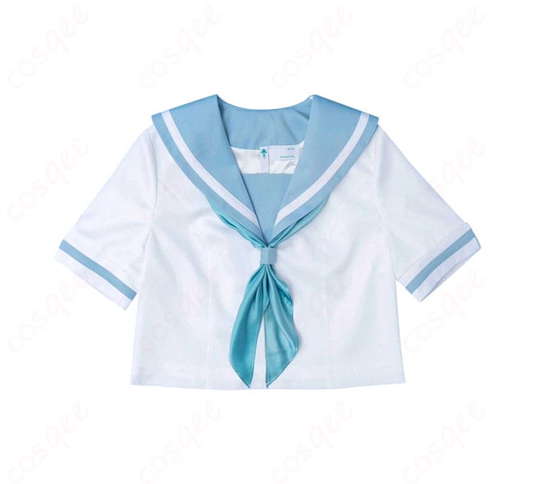 鎧塚みぞれ 夏制服 コスプレ衣装 上衣の装飾ディテール画像。精密な刺繍とパーツの配置が美しい仕上がり。