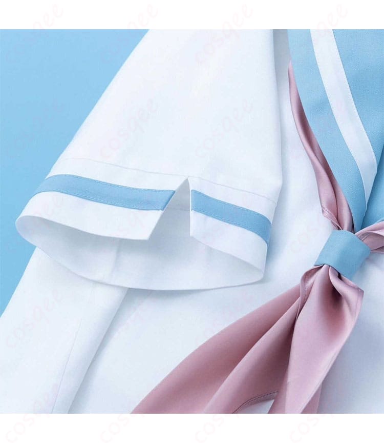 鎧塚みぞれ 夏制服 コスプレ衣装 袖口の装飾ディテール画像。高品質な仕上げと細部にこだわり。