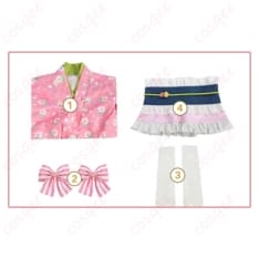 鬼滅の刃 甘露寺蜜璃の街着姿を可憐に再現したコスプレ衣装 - 3枚目の画像（サムネイル）