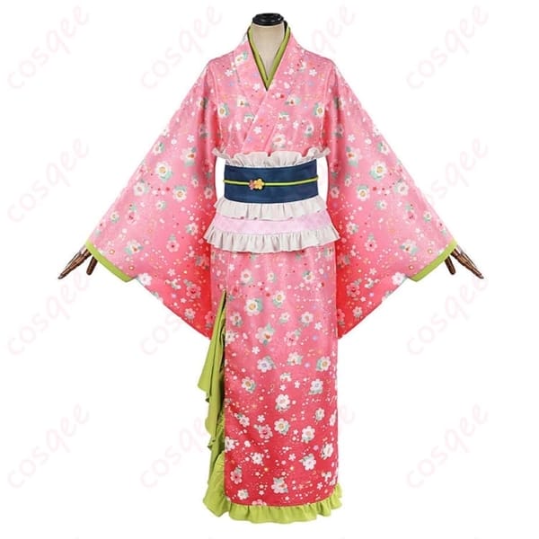 鬼滅の刃 甘露寺蜜璃の街着姿を可憐に再現したコスプレ衣装