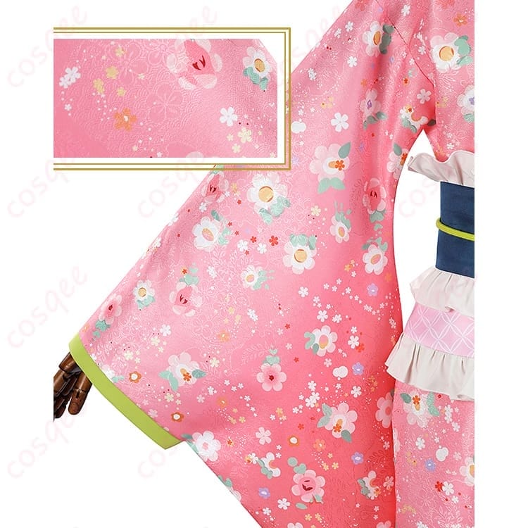 鬼滅の刃 甘露寺蜜璃の街着姿を可憐に再現したコスプレ衣装 - 2枚目の画像