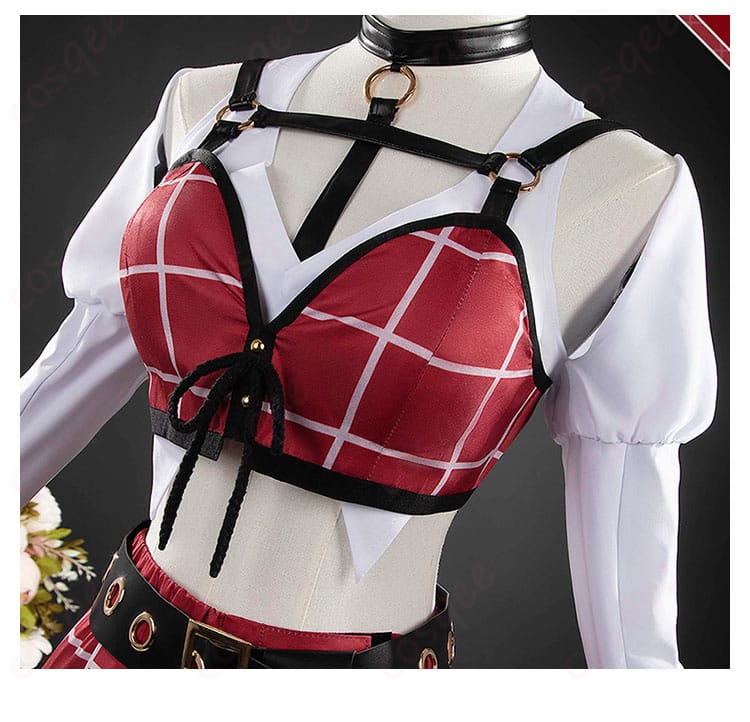 領口装飾ディテール。コスプレ衣装の首元デザイン。サーニャ・葛葉コスプレ衣装。