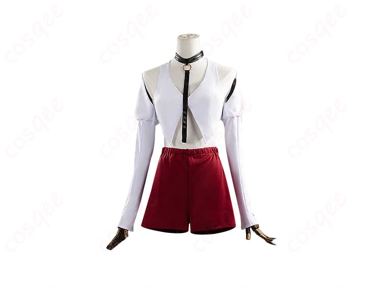 内搭服装正面ディテール。サーニャ・葛葉のコスプレ衣装の精密な作り。コスプレ衣装。