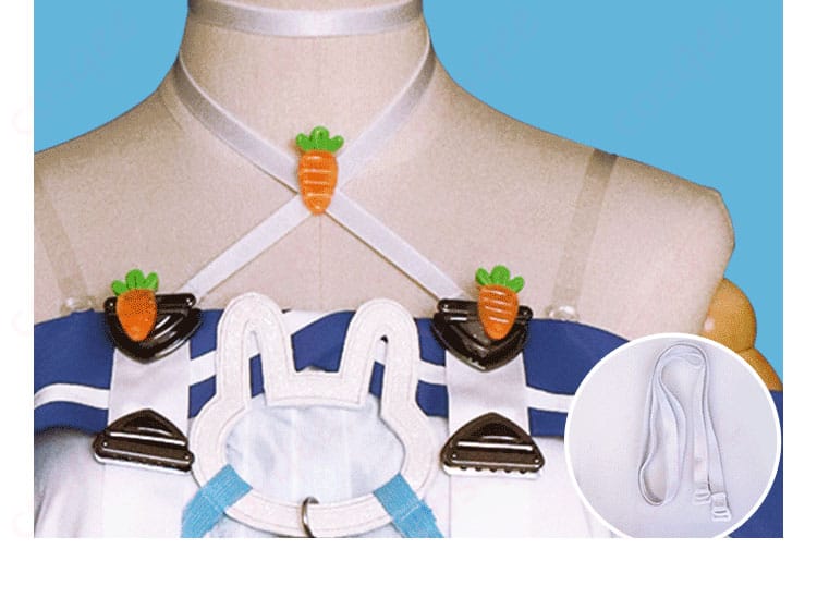 アズールレーン 駆逐艦 ラフィーII コスプレ衣装 颈部の装飾ディテール。繊細なデザインと高品質な仕上げ。