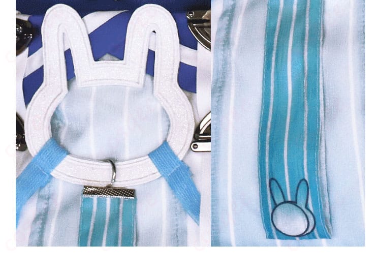 アズールレーン 駆逐艦 ラフィーII コスプレ衣装 服のアクセサリーにある可愛いうさぎのデザイン。特徴的なモチーフ。