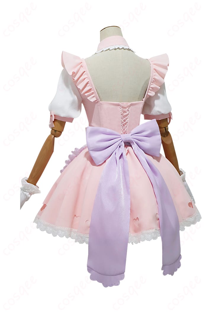 Re:ゼロ ラム コスプレ衣装 背面図。背部の蝶結びやディテールを見逃さないで!