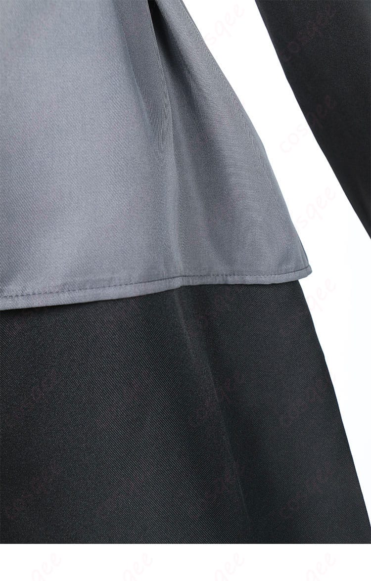 衣服の裾の装飾細部。衣装の美しいラインが際立っています。