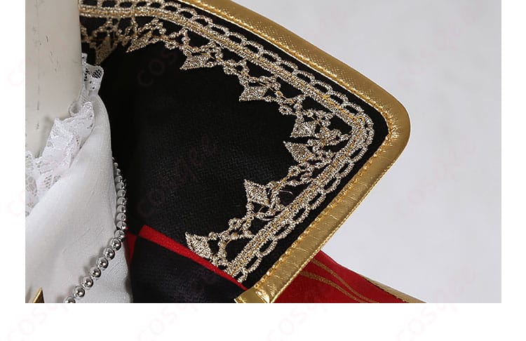 七種茨 コスプレ衣装の衣領部分の花纹装飾の細部