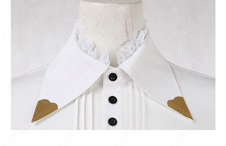 七種茨 コスプレ衣装の襟元の装飾ディテール