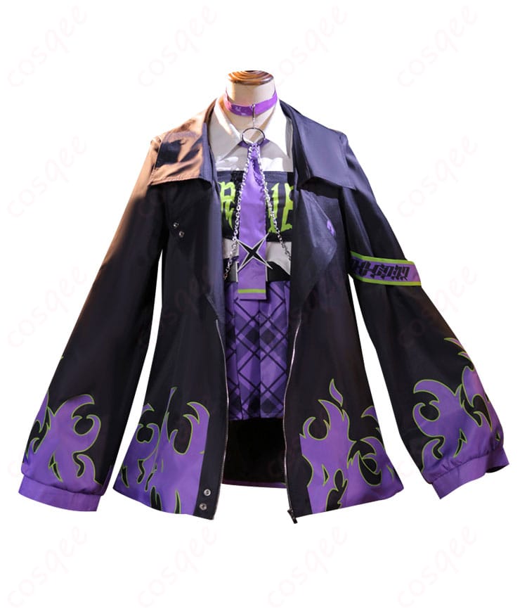 商品正面画像 - 2024年版ラプラス・ダークネスコスプレ衣装の正面画像、ディテールがよく見える。