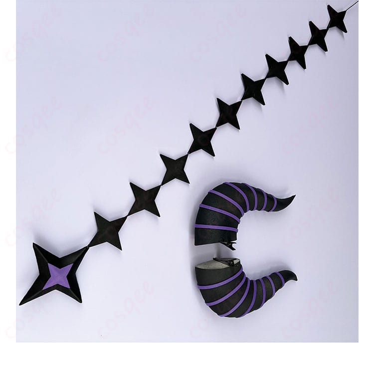 アクセサリーのヘッドアクセサリーのディテール画像 - ラプラス・ダークネスコスプレ衣装のヘッドアクセサリーに焦点を当てたディテール画像。