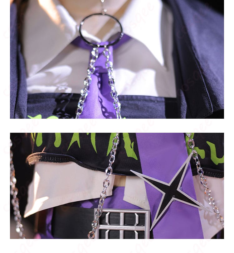 首元の装飾のディテール画像 - 2024新衣装の首元部分、精緻な装飾が特徴。