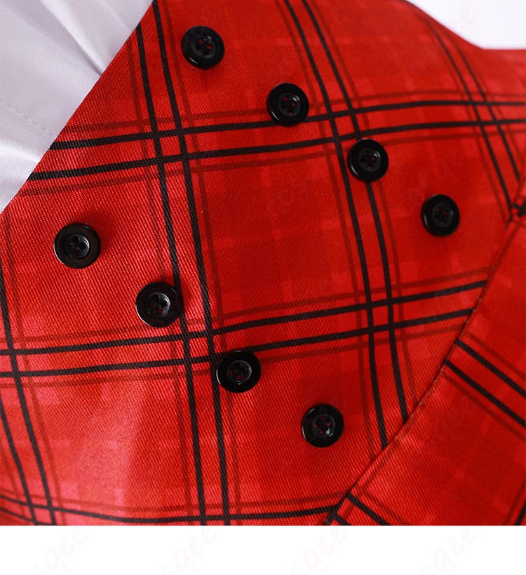 日奈森あむ コスプレ衣装 制服のボタンとスカートの飾り詳細