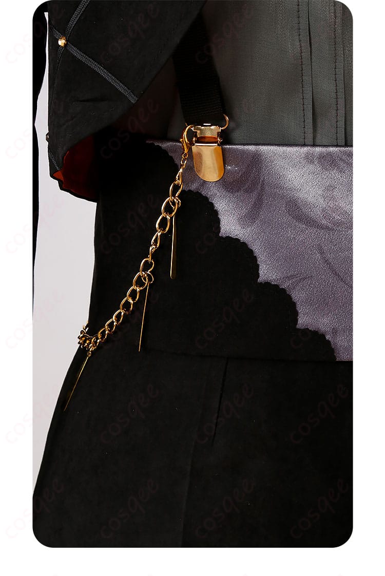 衣襟の装飾部分。エンジョイ!大阪2024コラボ衣装の細かなデザインが際立つ。