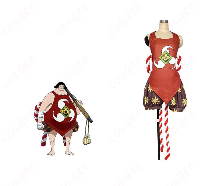 戦桃丸 コスプレ衣装 ONE PIECE キャラクターと衣装の正面を再現した画像。キャラクターの雰囲気とコスプレ衣装のディテールを確認!