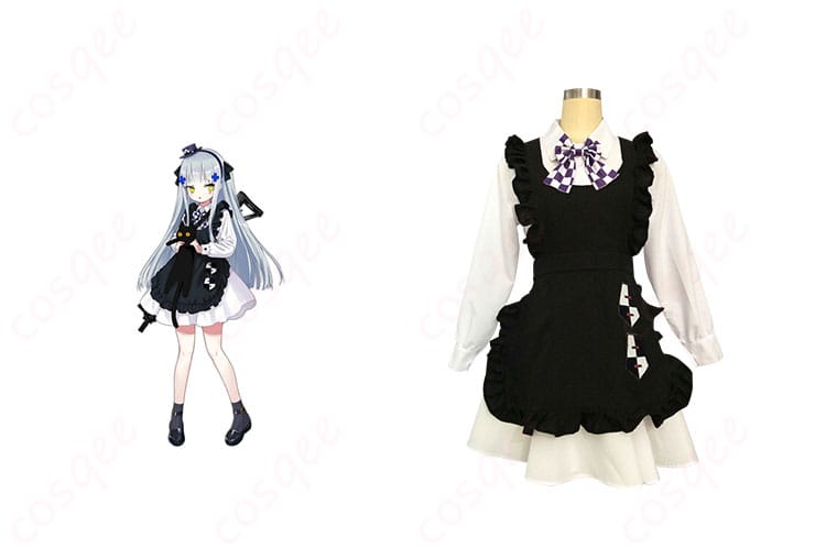 HK416 コスプレ衣装 くろねこの贈りもの 正面画像。ドールズフロントラインのキャラクターと衣装が見事に再現されています。コスプレ通販で手に入れよう!