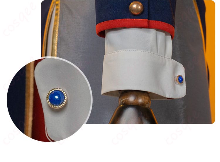 あんさんぶるスターズ!! 伏見弓弦 コスプレ衣装 袖口の装飾ディテール。高級感のある仕上がり。