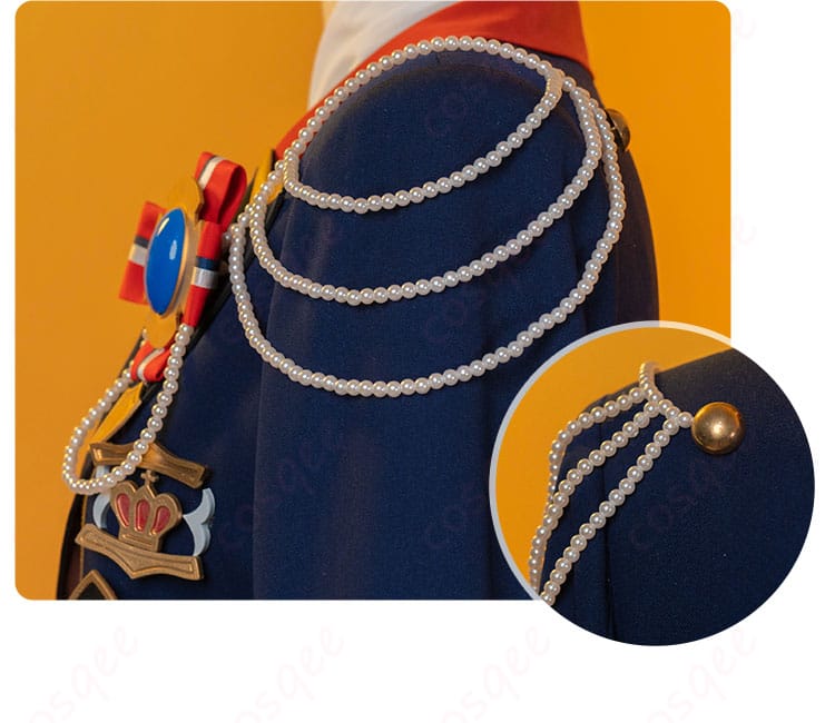 あんさんぶるスターズ!! 伏見弓弦 コスプレ衣装 肩の装飾ディテール。細部にまでこだわった美しいデザイン。