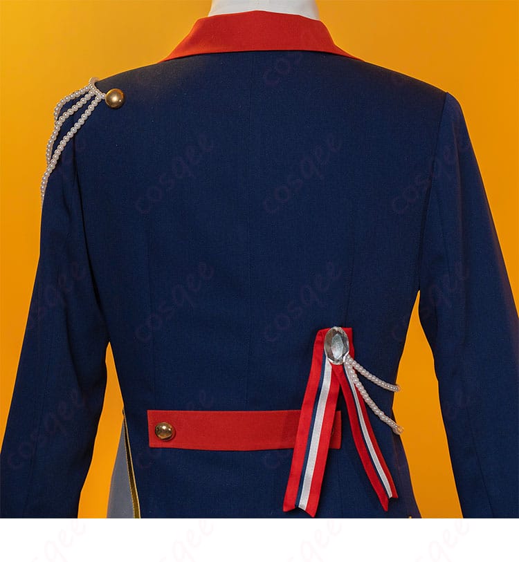 あんさんぶるスターズ!! 伏見弓弦 コスプレ衣装 背面装飾ディテール。精巧な仕上げで本物のような再現。