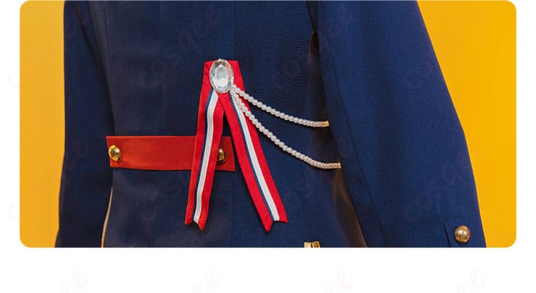 あんさんぶるスターズ!! 伏見弓弦 コスプレ衣装 腰周りの装飾ディテール。完璧なフィット感を提供。