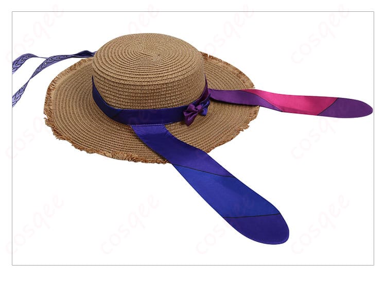 帽子装饰細節图。帽子の装飾部分、特に飾り物が際立って見える画像。