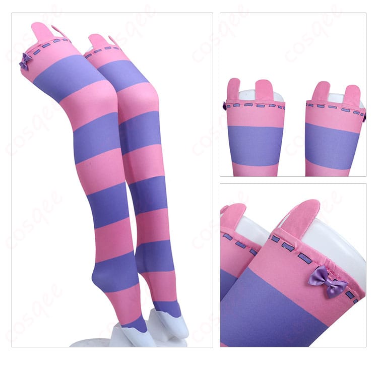 レッグソックス装飾細節图。レッグソックスの装飾、花柄やデザインがしっかり見える画像。