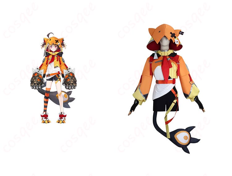 ジジ・ムリンのキャラクターと商品正面のコスプレ衣装が組み合わさった画像