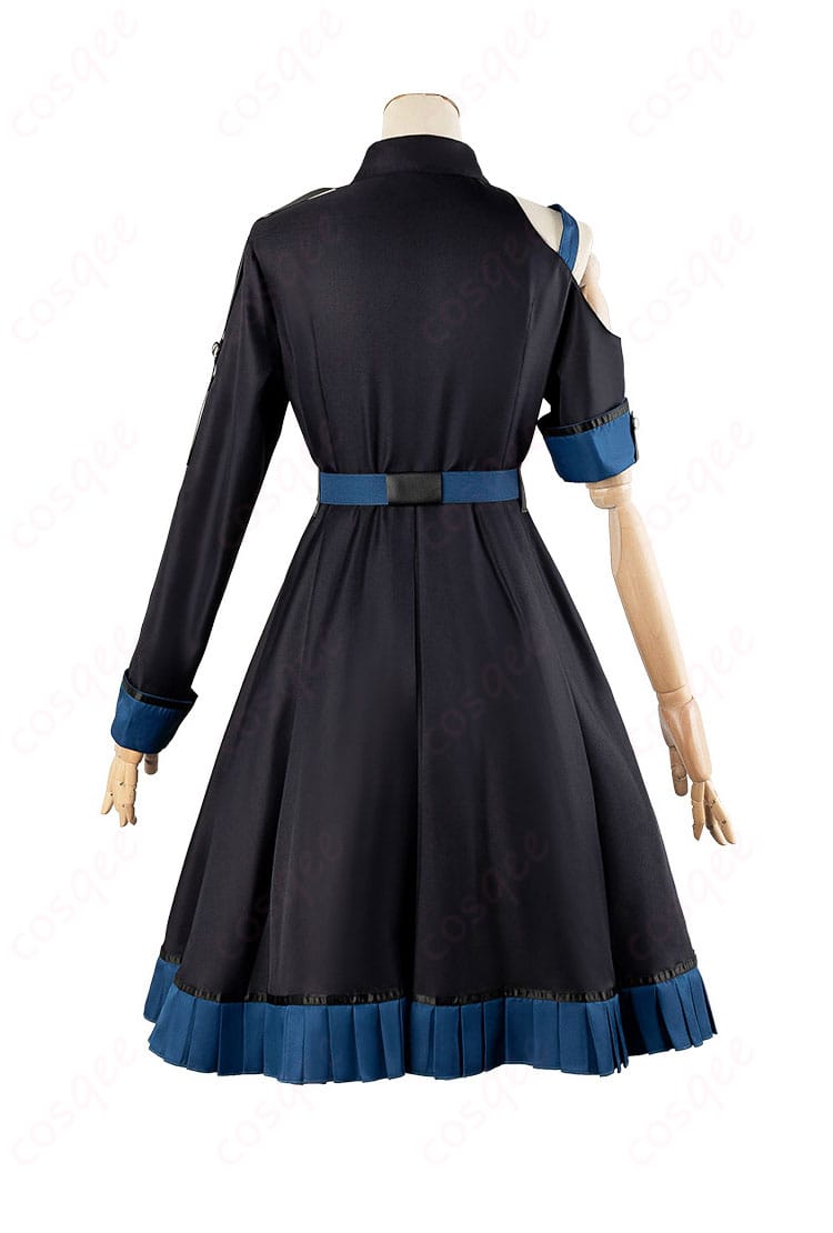 商品背面の白線コスプレ衣装の画像。背面のデザインがしっかり映し出されています。